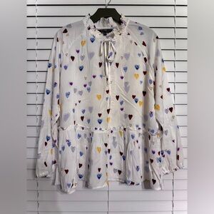 Velvet Heart Multicolor Heart Blouse Large